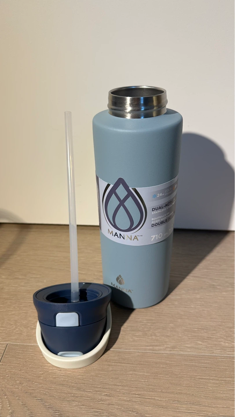 Manna Dual-Action Stainless Steel Water Bottle 710ml - photo 3