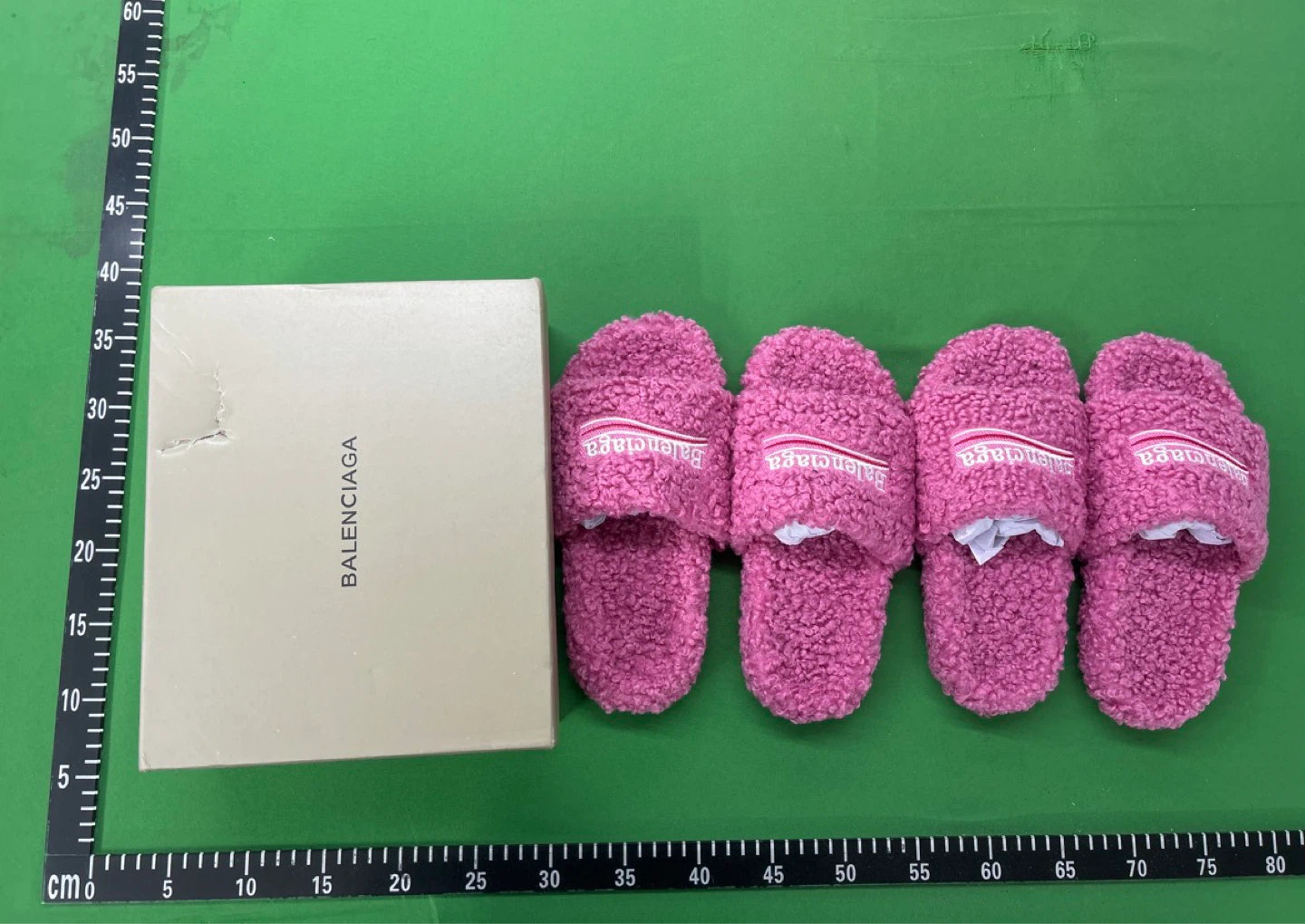 Balenciaga Pink Teddy Slippers - Size 40