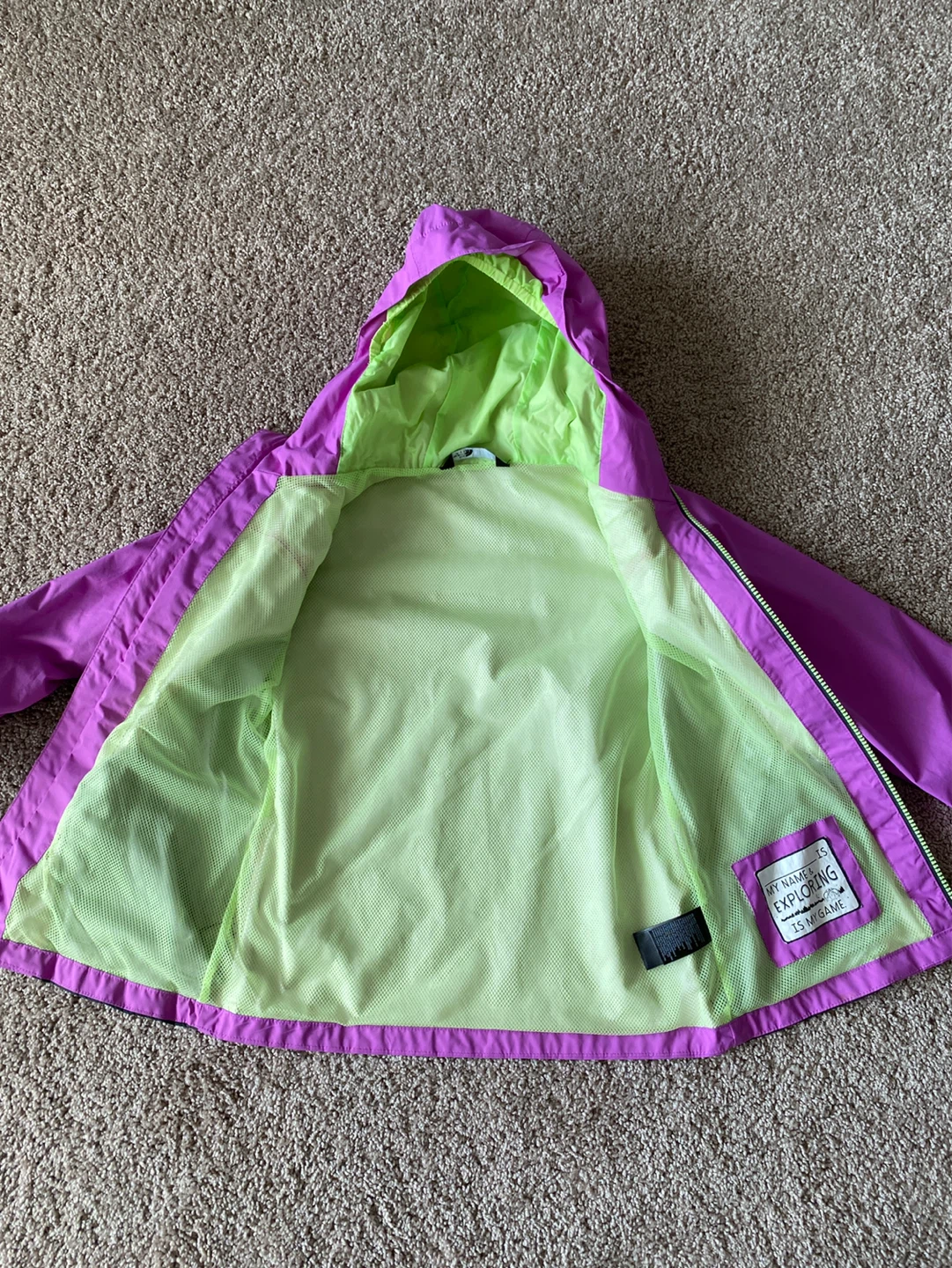 The North Face Girl’s Hooded Light Jacket Sz 7-8 EUC! - photo 4