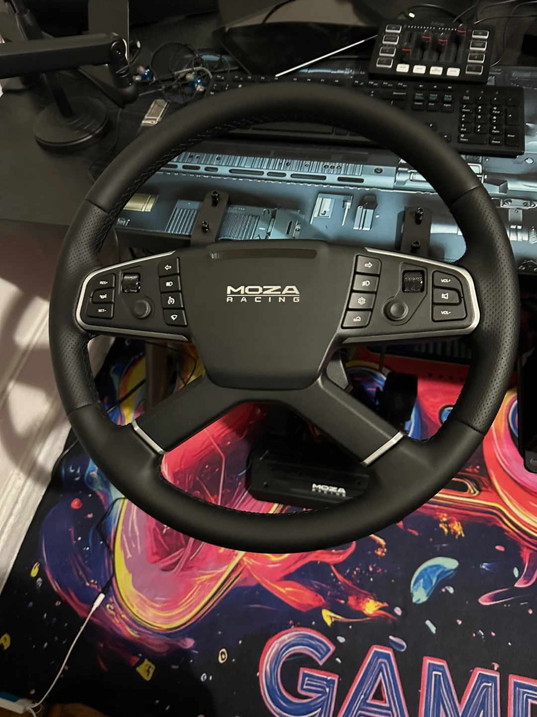 Moza Racing Steering Wheel, Shifter, and Pedals Set