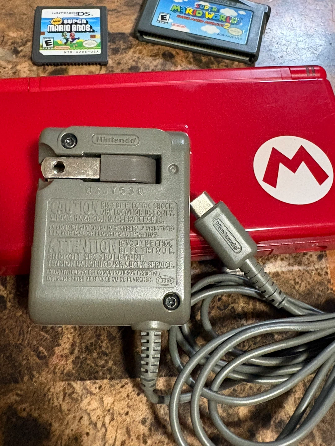 Mario Red Nintendo DS Lite with Super Mario Games - photo 3