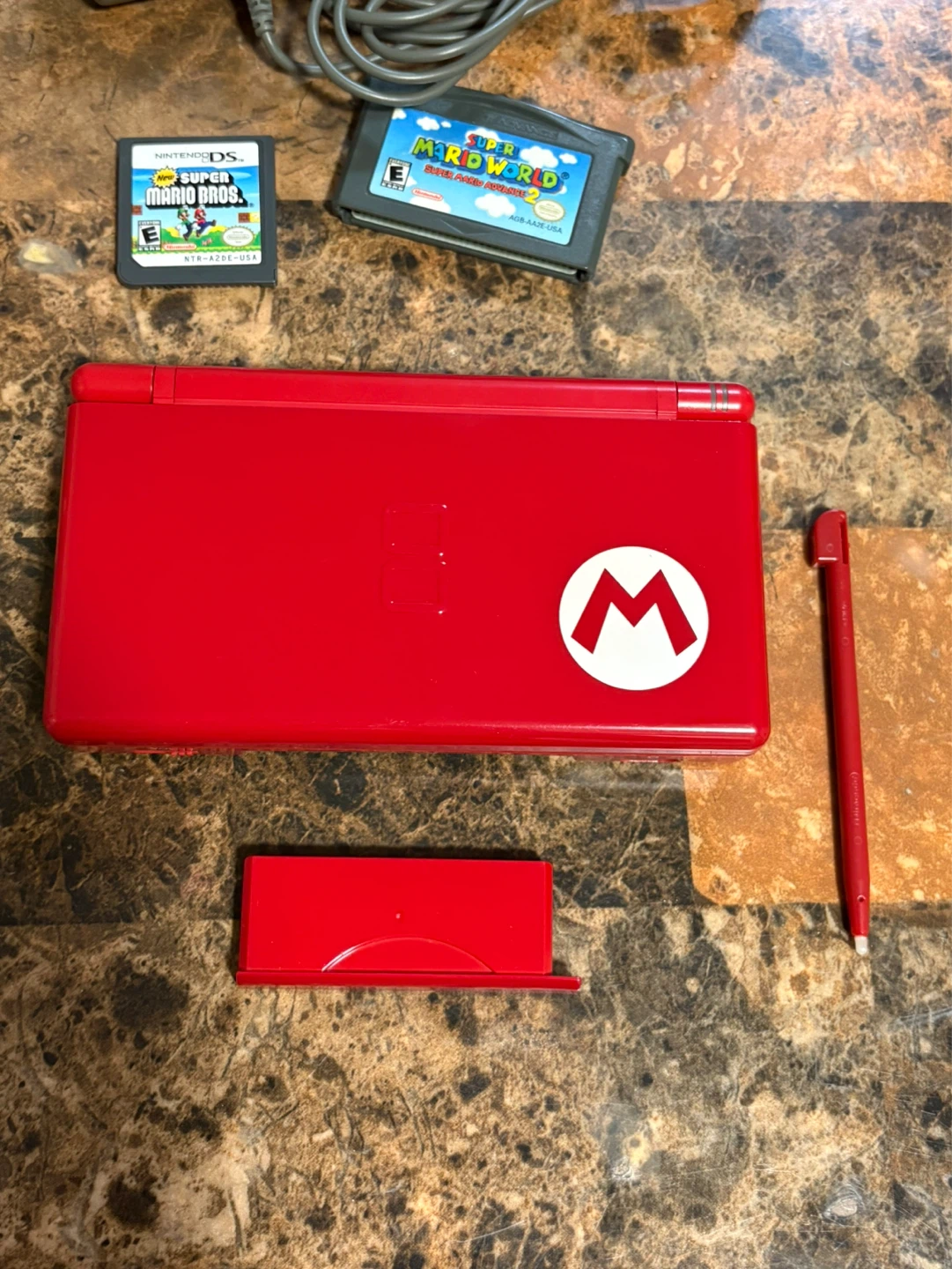 Mario Red Nintendo DS Lite with Super Mario Games - photo 4