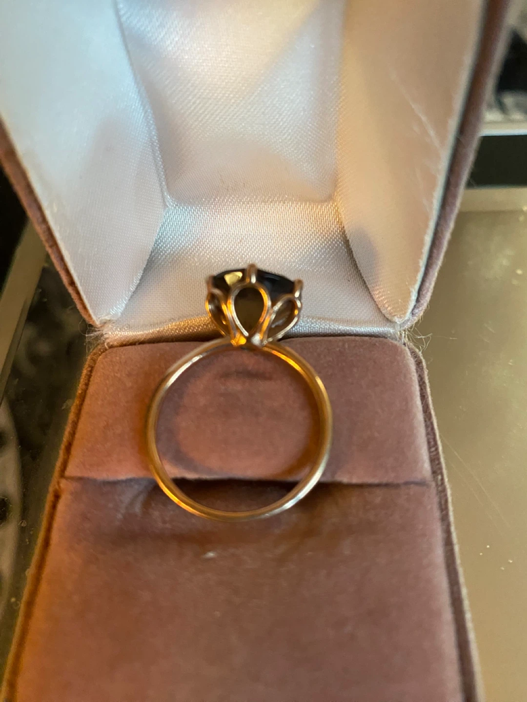10k Rose Gold Ring with Large Smokey Quartz Stone - photo 2
