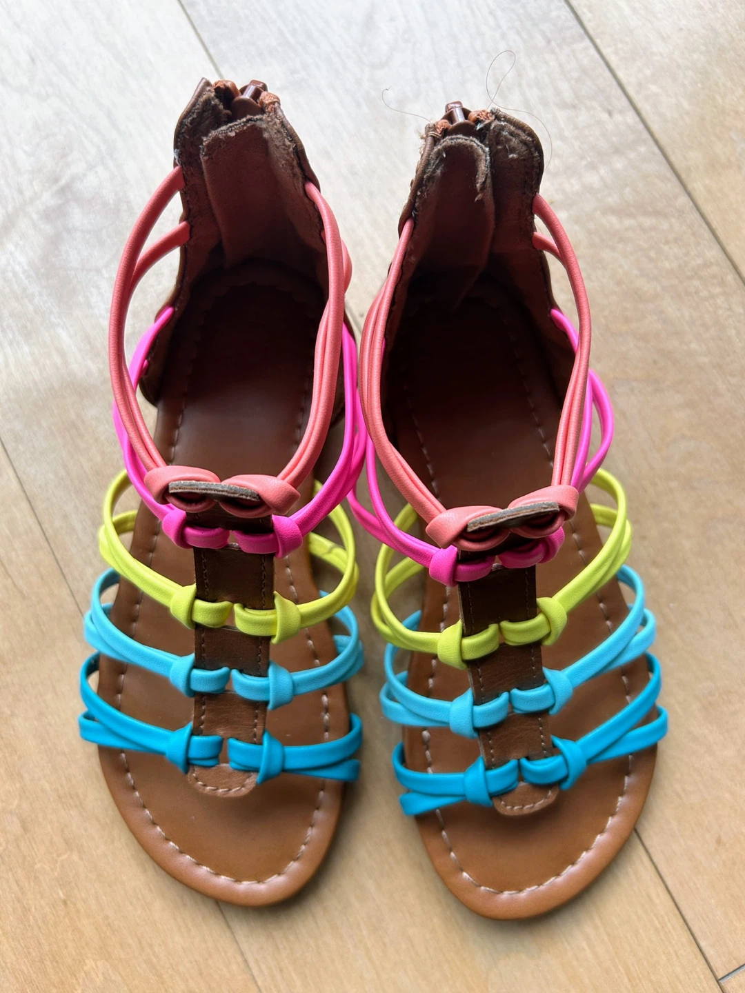 Size 13 - Girls Multi-Color Gladiator Sandals