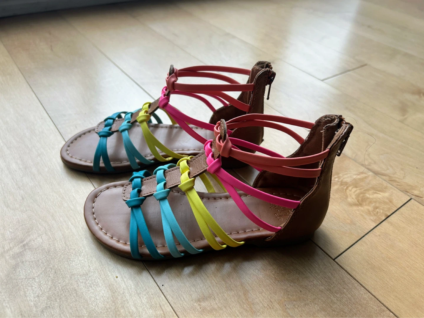 Size 13 - Girls Multi-Color Gladiator Sandals - photo 3