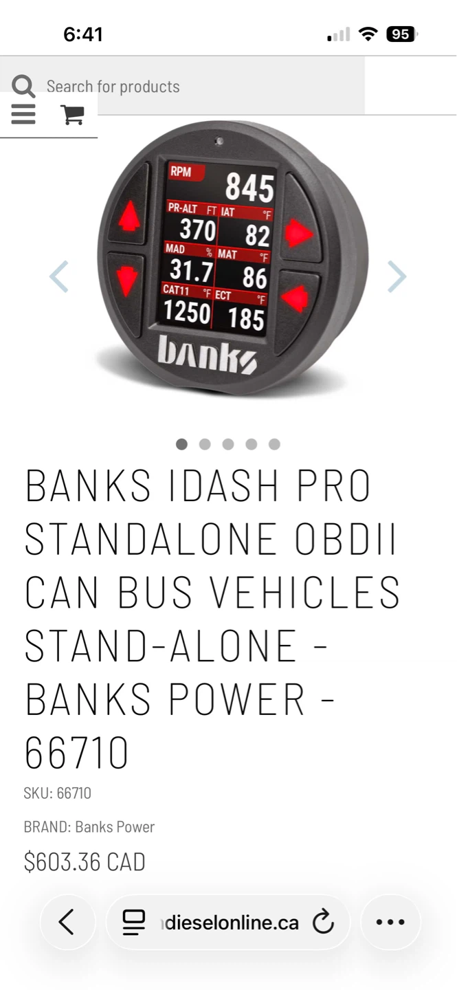 Banks 66710 iDash Pro System Universal CAN Stand-Alone