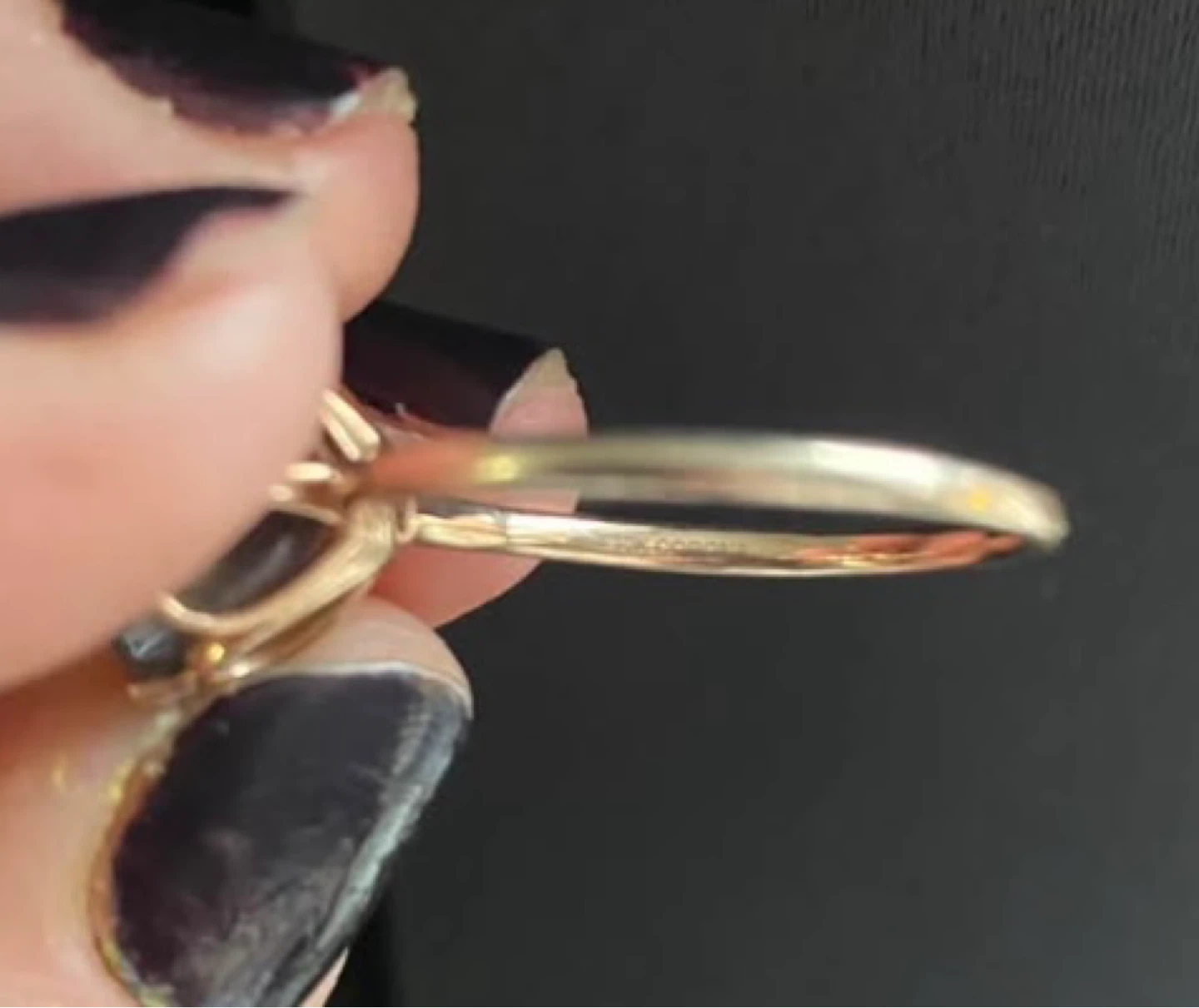 10k Rose Gold Ring with Large Smokey Quartz Stone - photo 4
