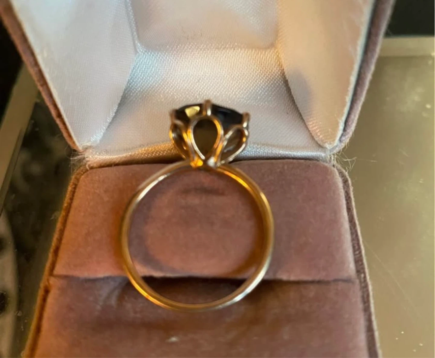 10k Rose Gold Ring with Large Smokey Quartz Stone - photo 3