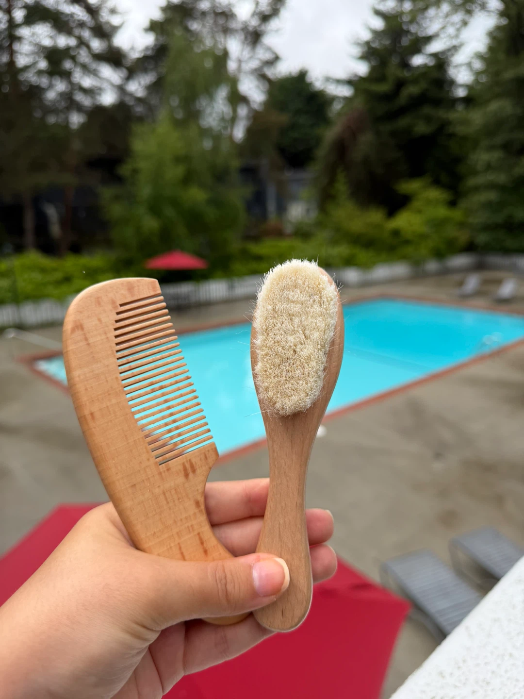 Wooden Baby Brush and Comb Set - photo 4