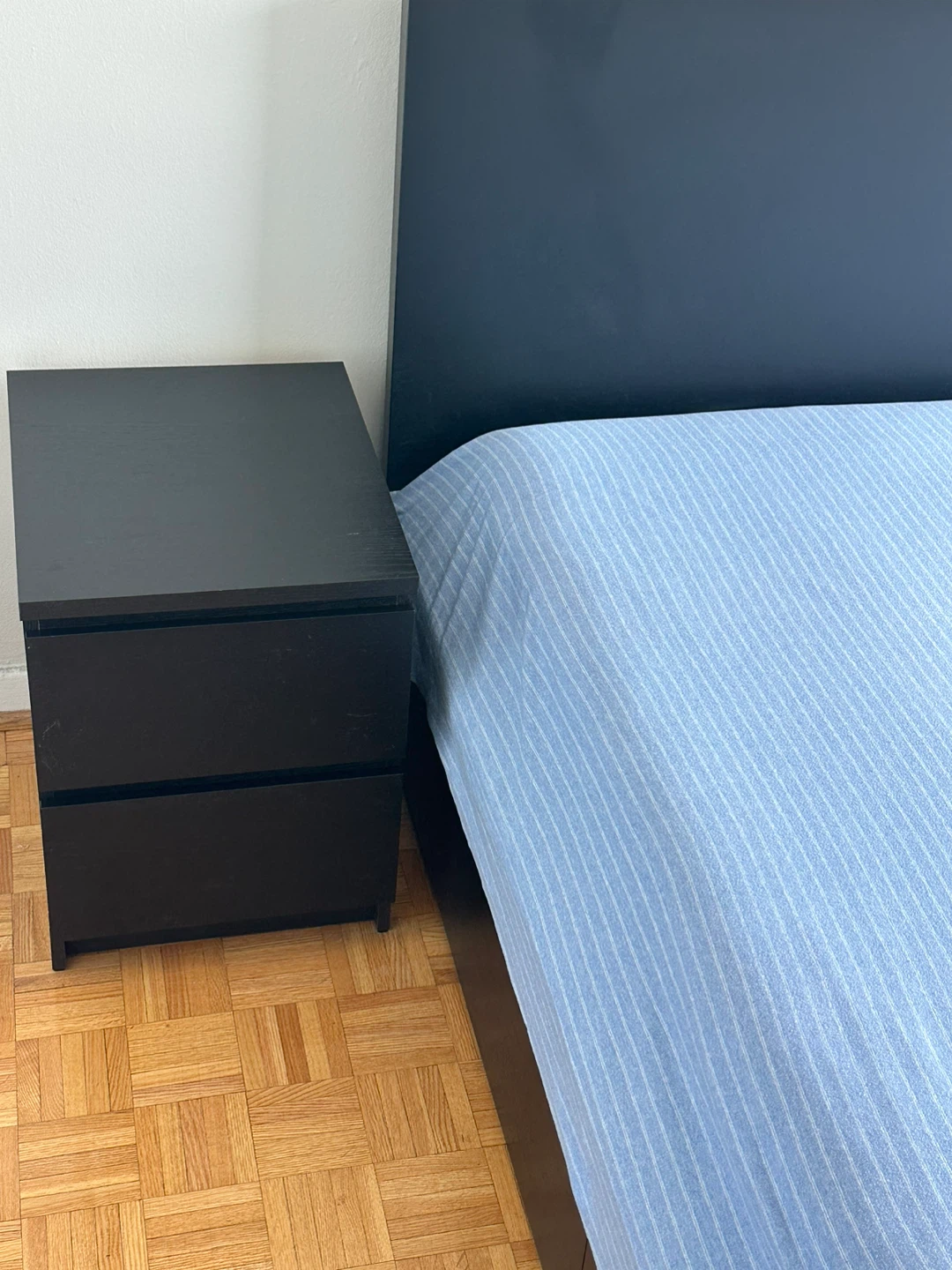 Black king Bed Frame with 2 side tables - photo 2