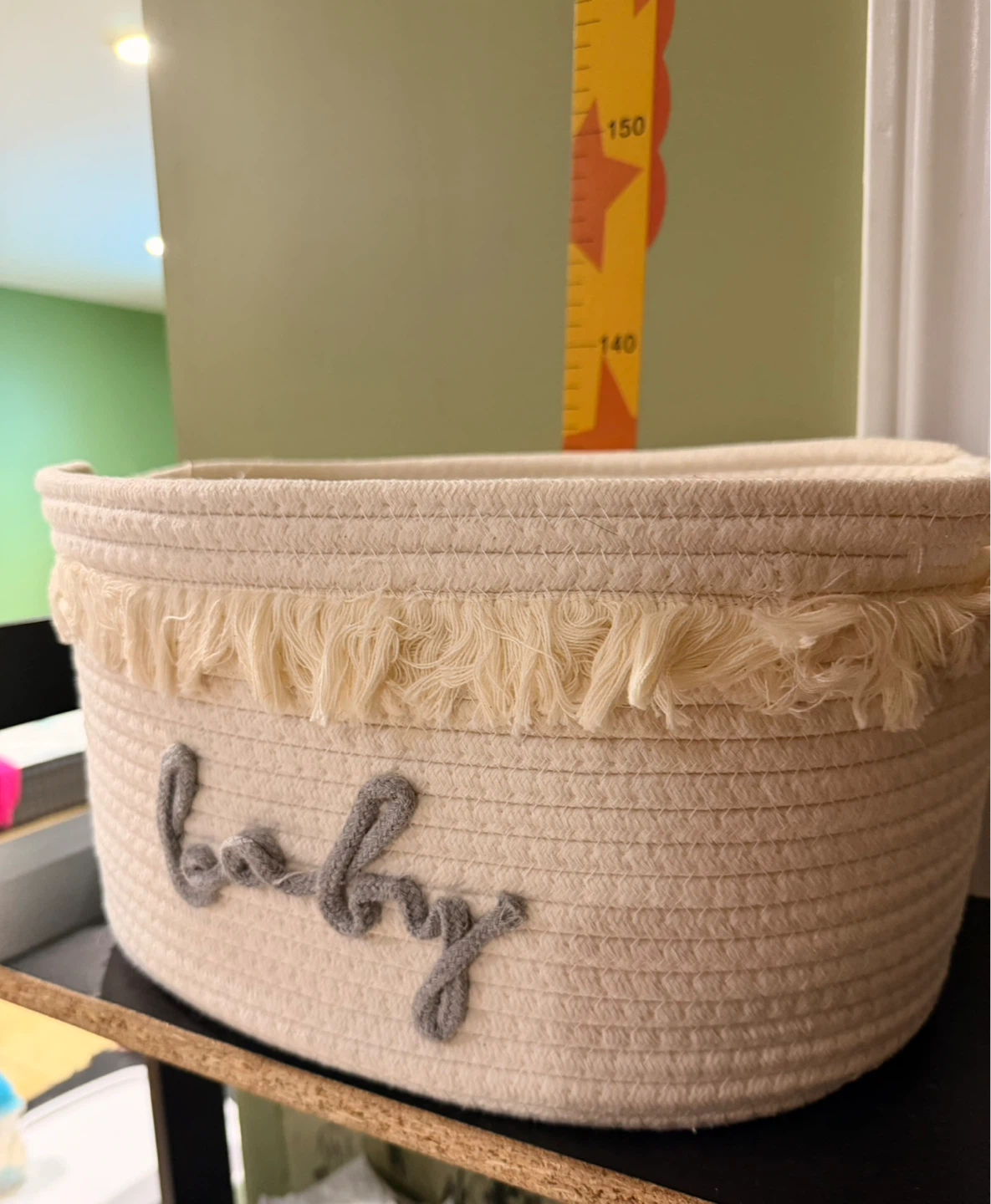 Woven Rope Baby Storage Basket with Fringe - photo 3