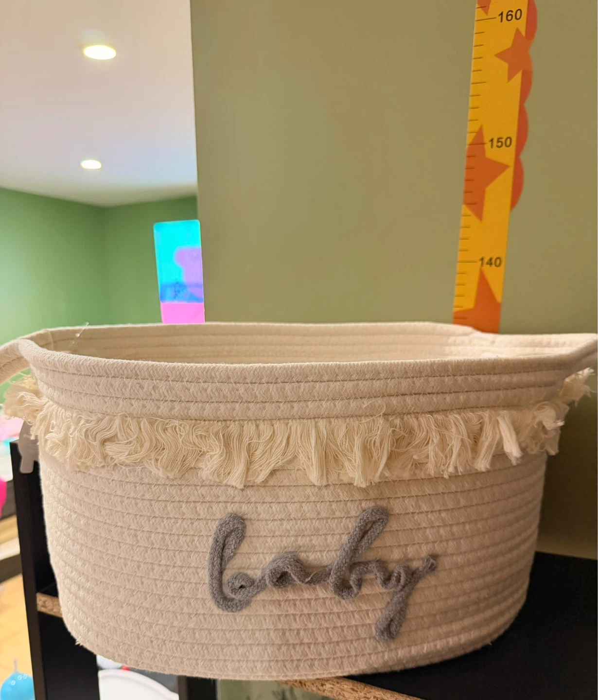 Woven Rope Baby Storage Basket with Fringe - photo 4