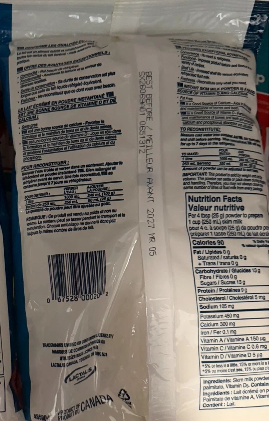 VIM Instant Skim Milk Powder 500g - photo 2