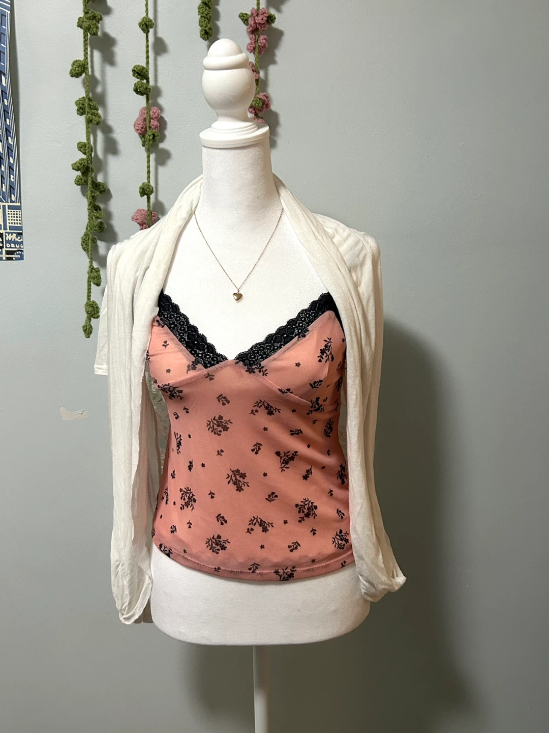 Streetwear Society Pink Floral Cami Top - XS
