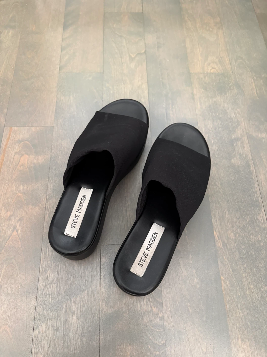 Steve Madden Black Platform Slide Sandals - photo 2