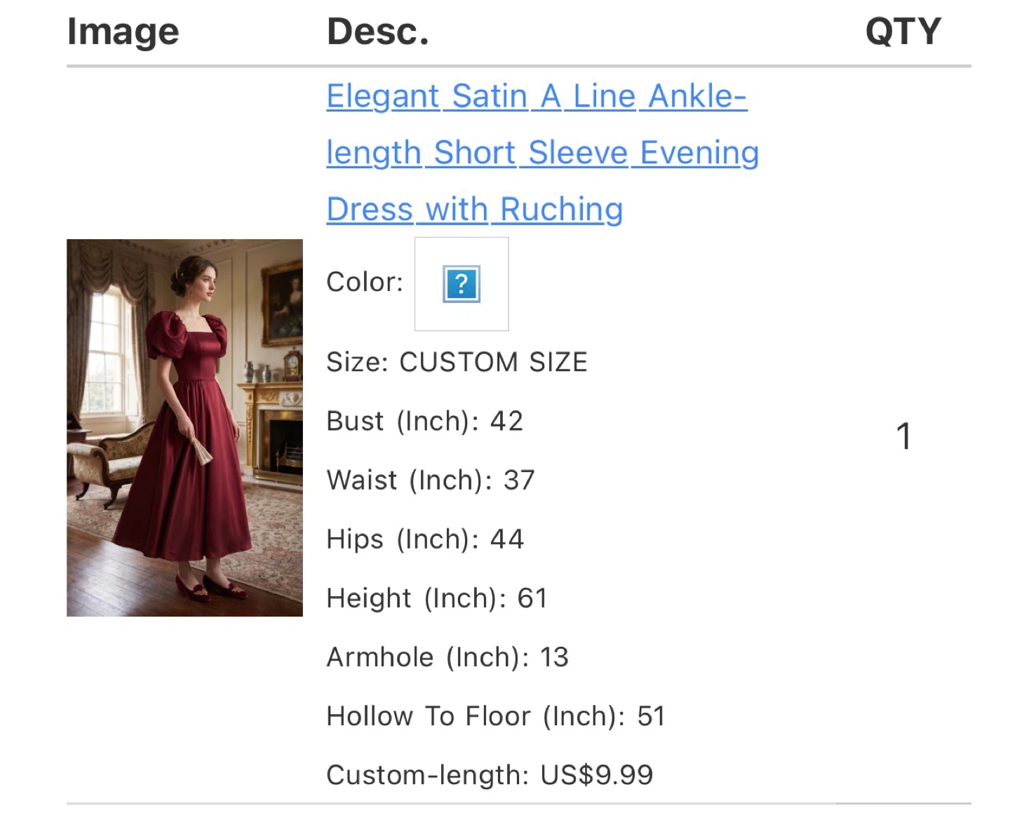 Elegant Satin A-Line Evening Dress - photo 3