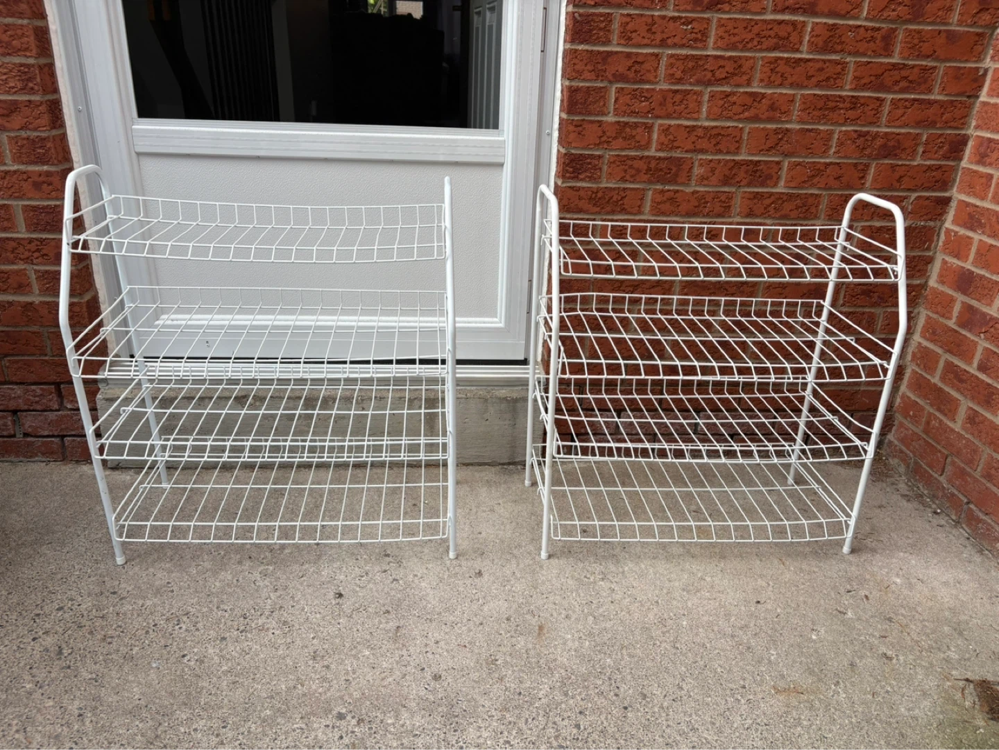 White 4-Tier Wire Shoe Rack
