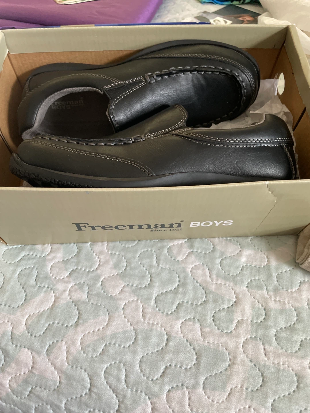 Freeman Boys Black Loafer Shoes