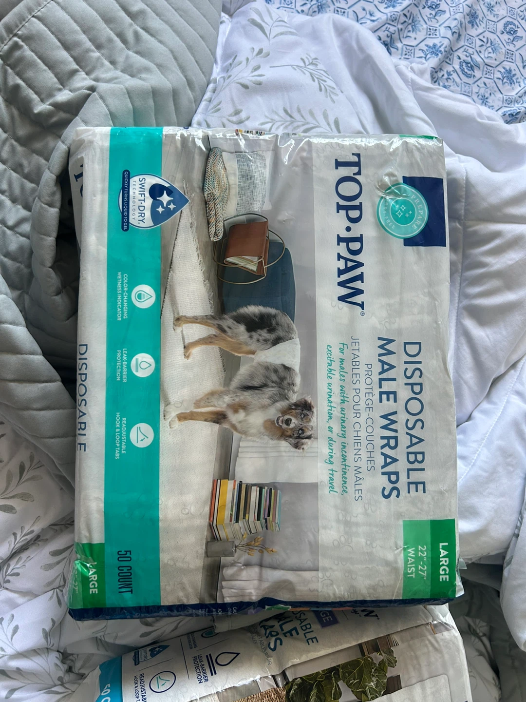 TOP-PAW Disposable Male Wraps - Large & X-Large (2 packs) - photo 2