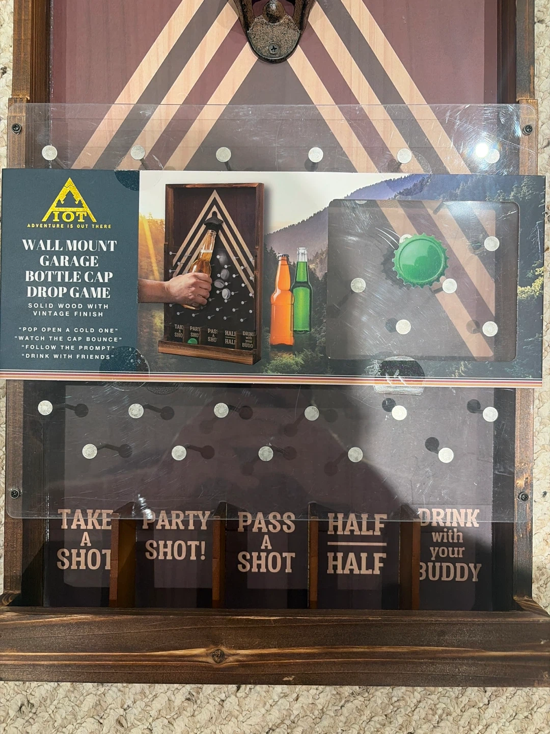 TOT Wall Mount Garage Bottle Cap Drop Game - photo 3