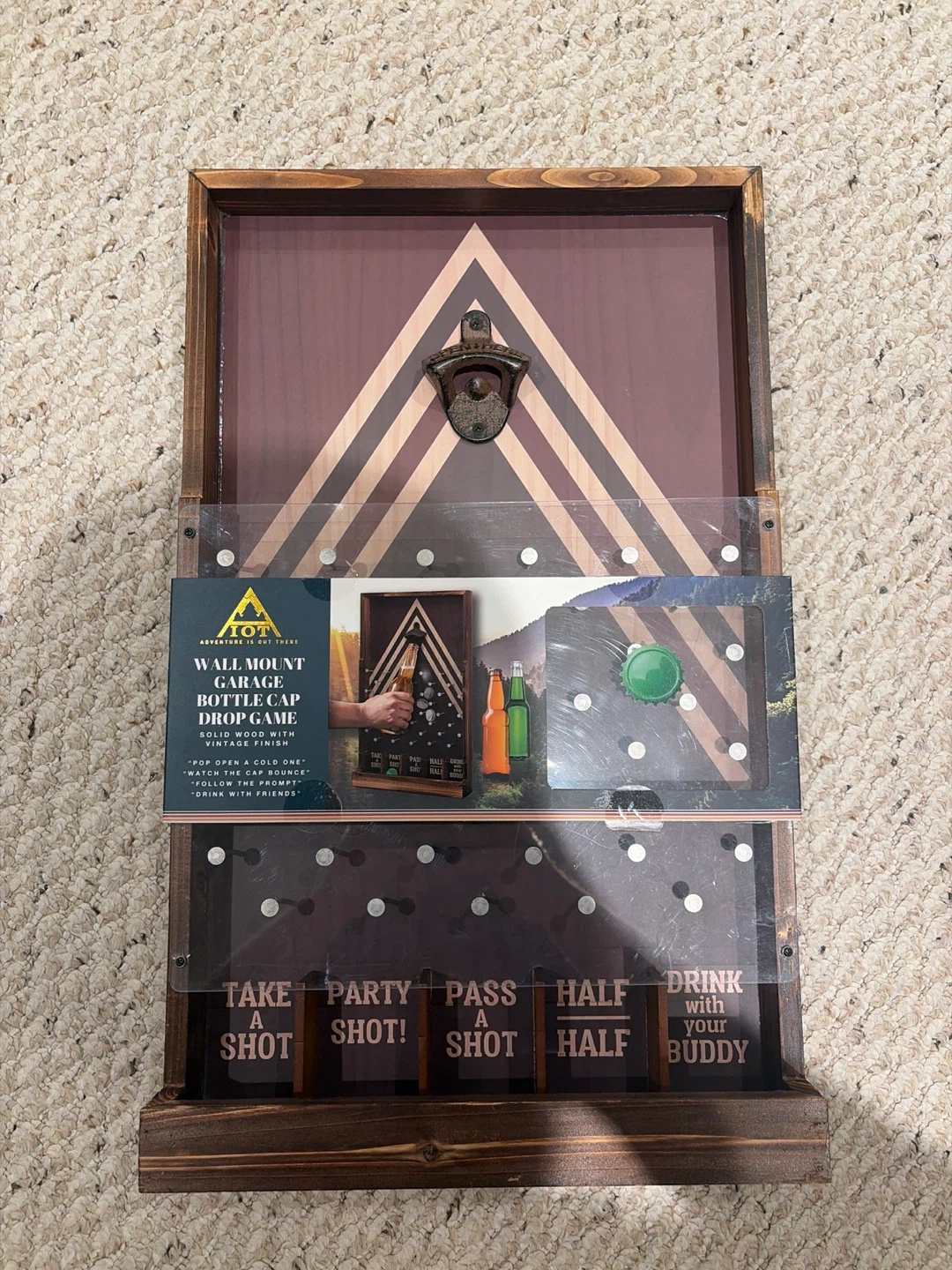 TOT Wall Mount Garage Bottle Cap Drop Game