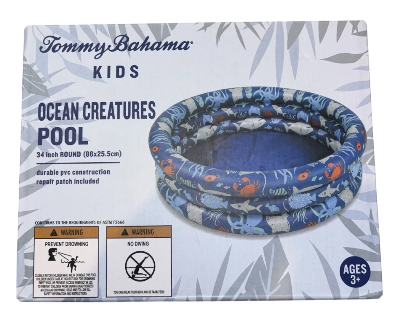 Tommy Bahama Kids Inflatable Pool 34” Ocean Theme - photo 3