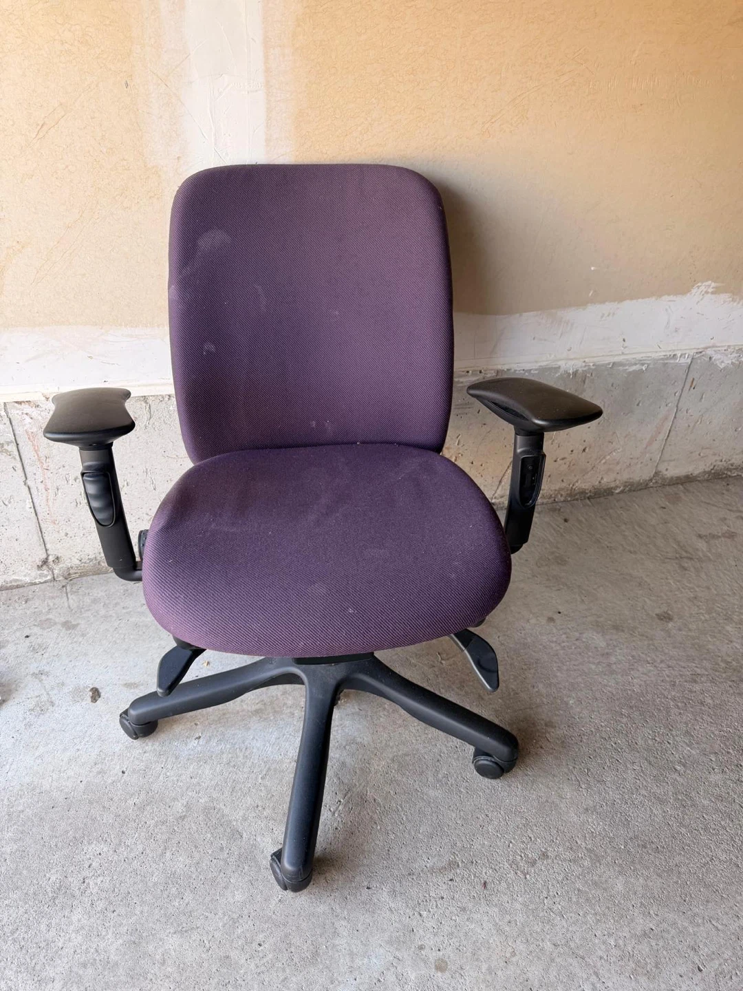 Purple Office Chair with Adjustable Arms