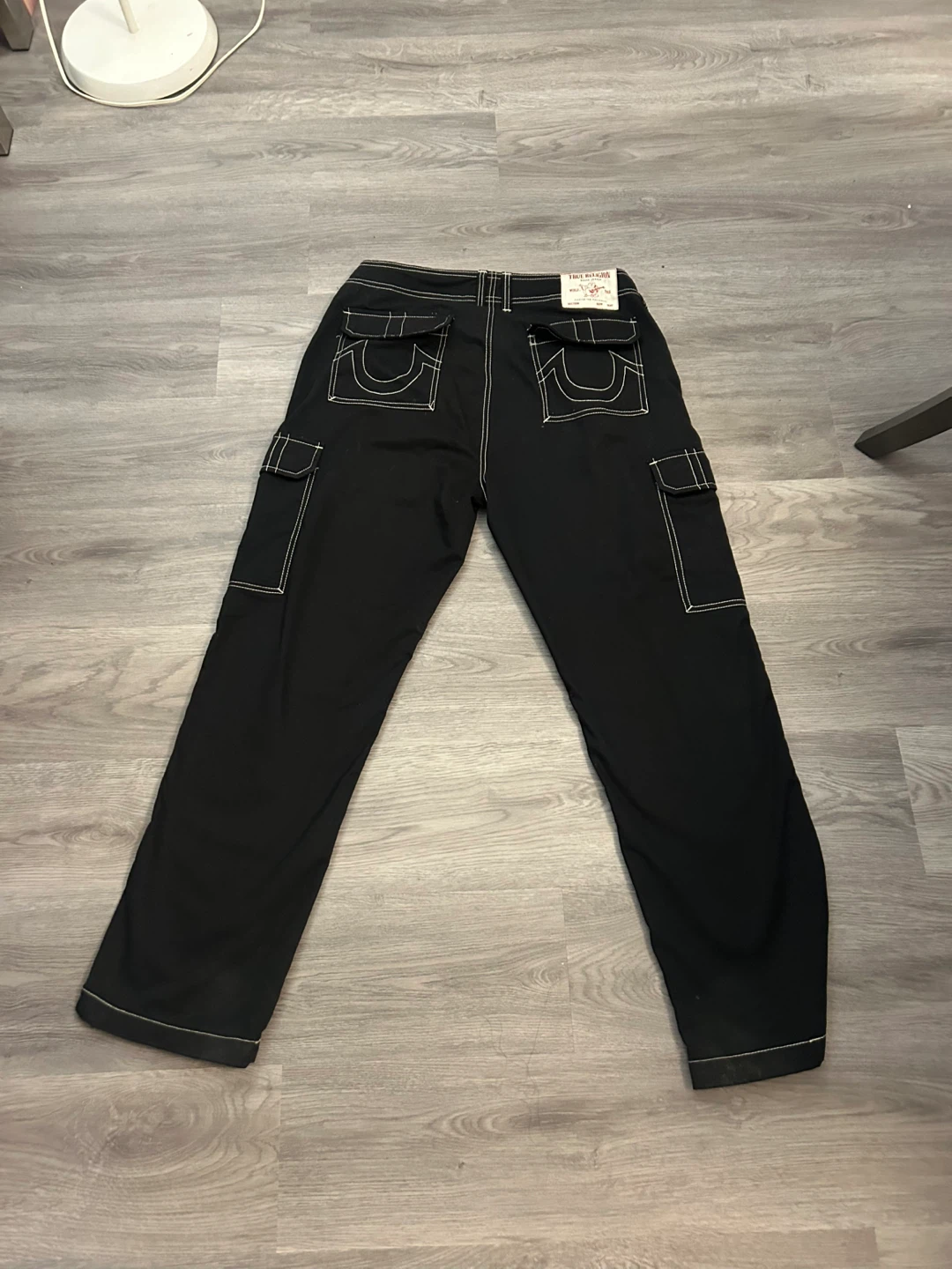 True Religion Cargo Pants Black Mens Size 30