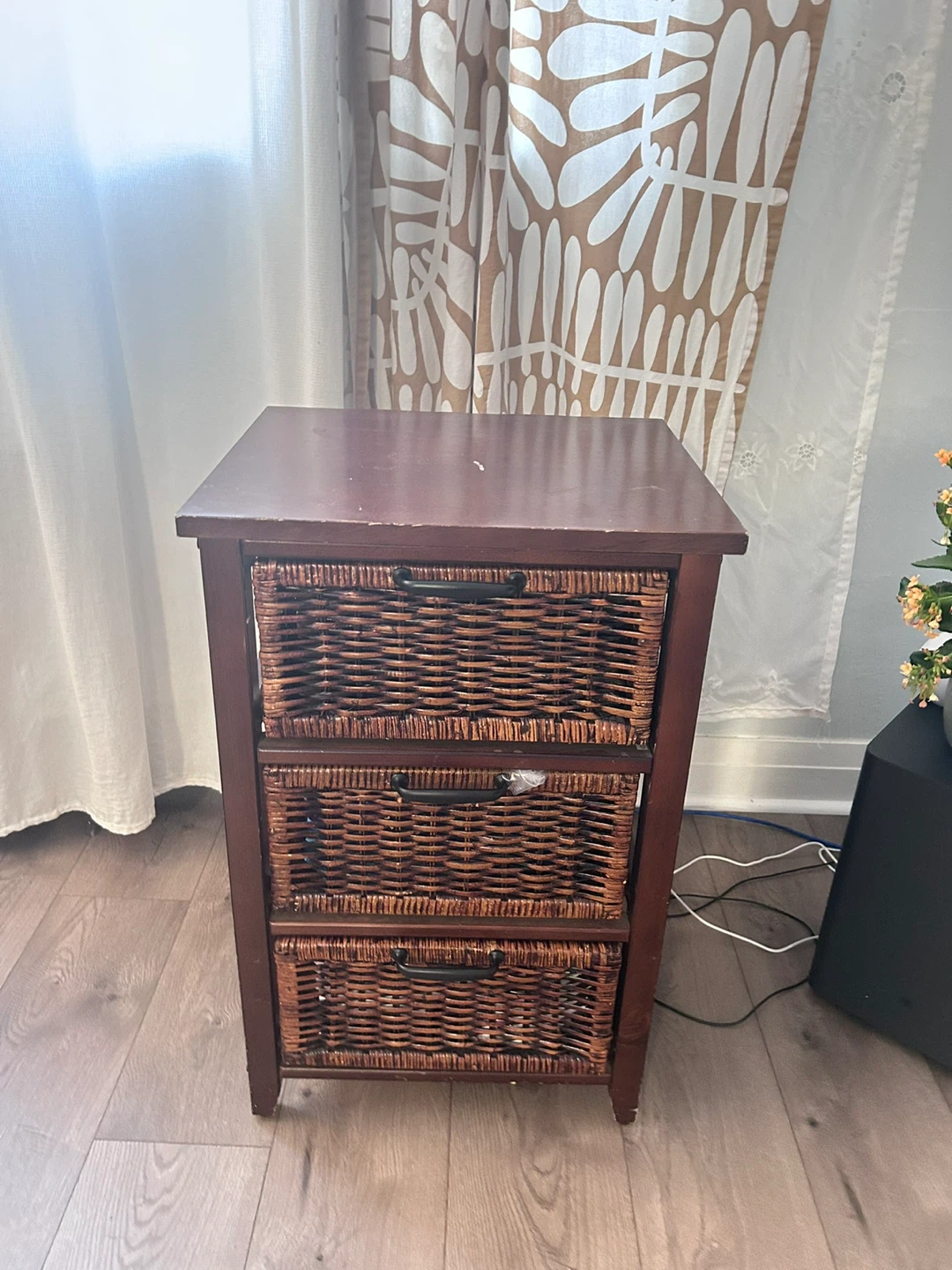 3-Drawer Wicker Basket Chest of Drawers - photo 2