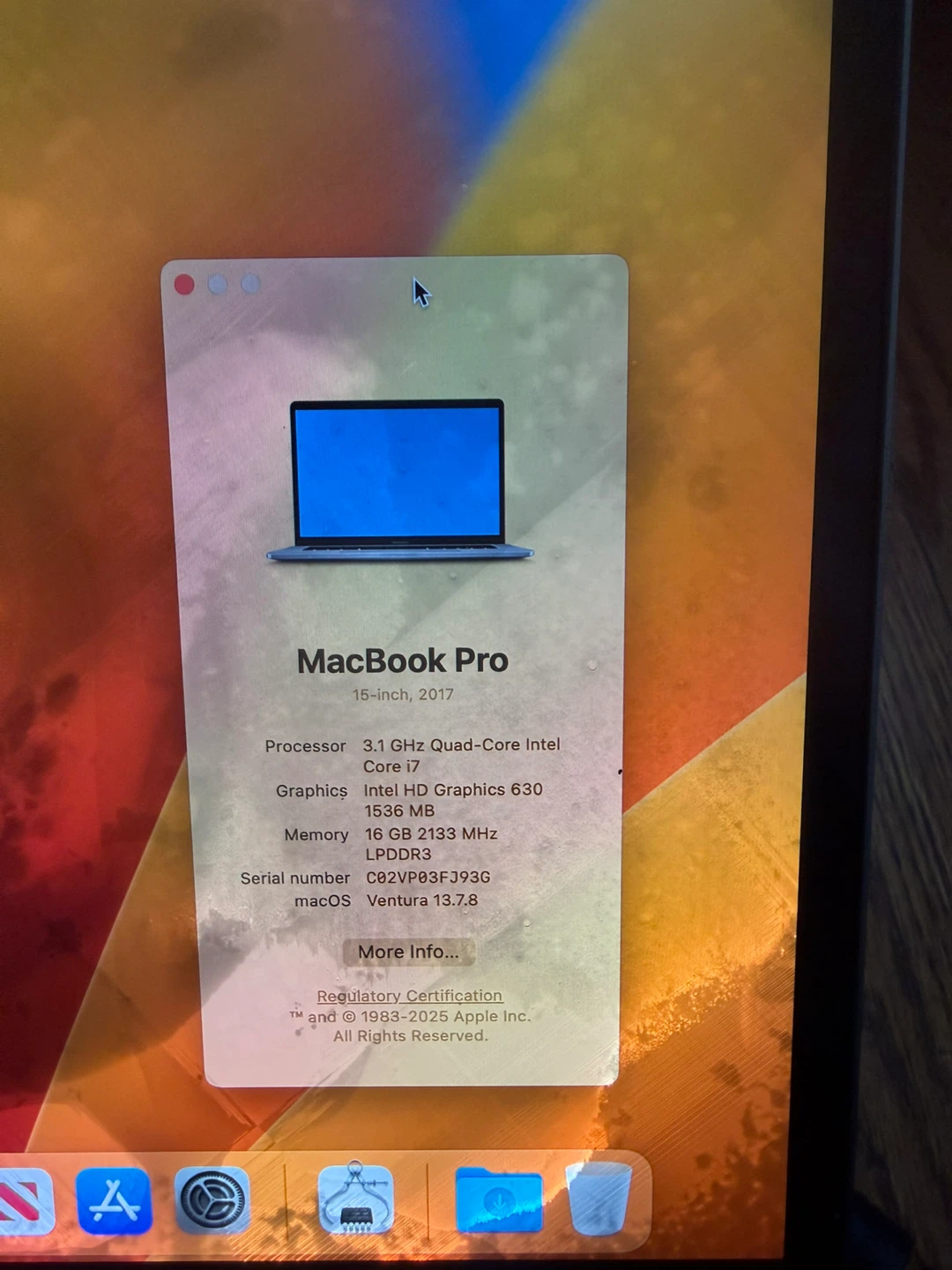 MacBook Pro 15” 2017/16GB RAM/512GB SSD/Fully  Functional - photo 2
