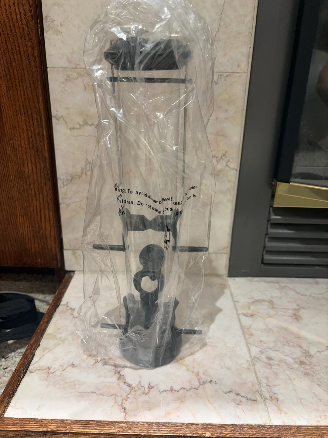 Plastic and metal bird feeder