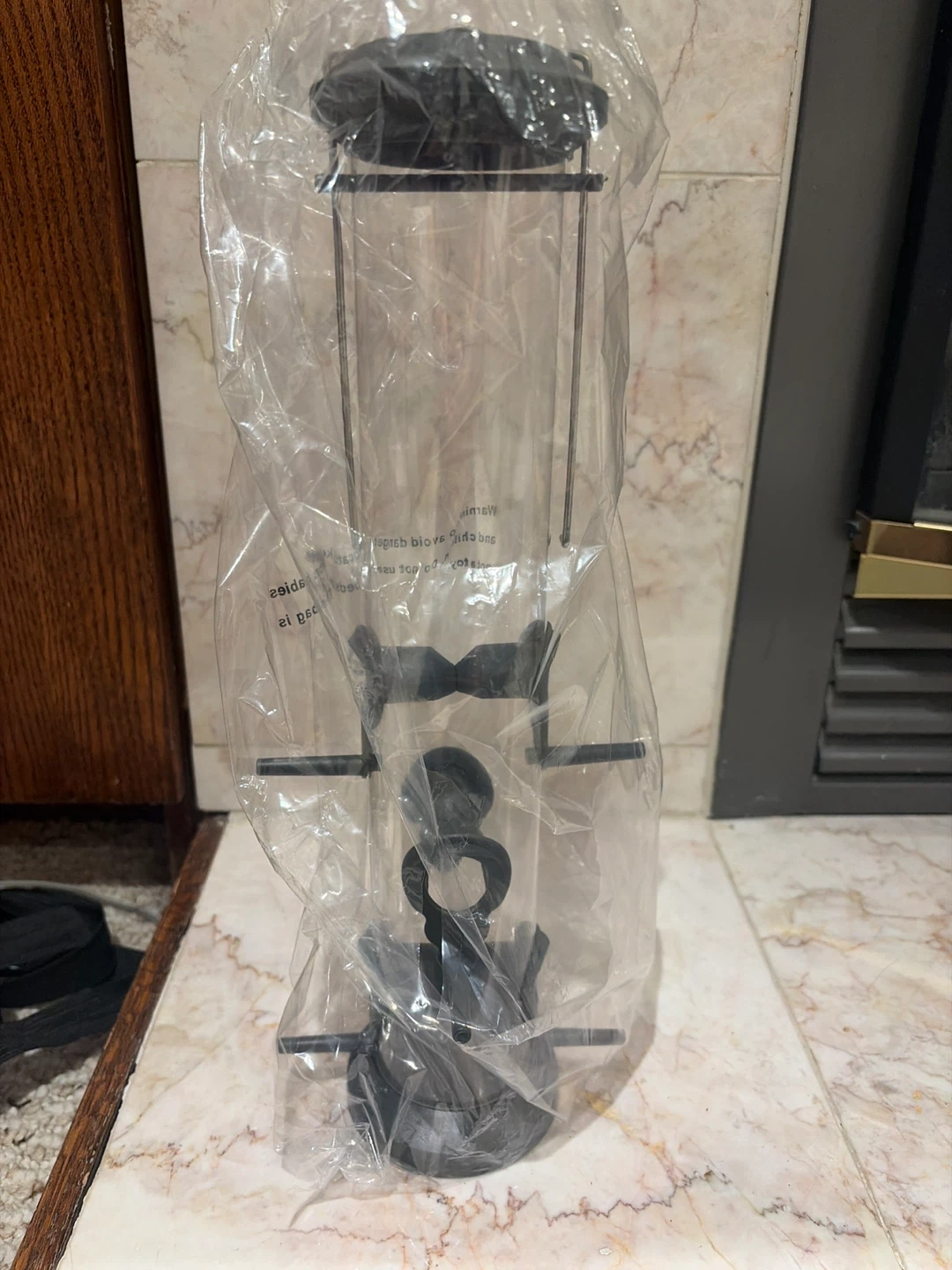 Plastic and metal bird feeder - photo 3