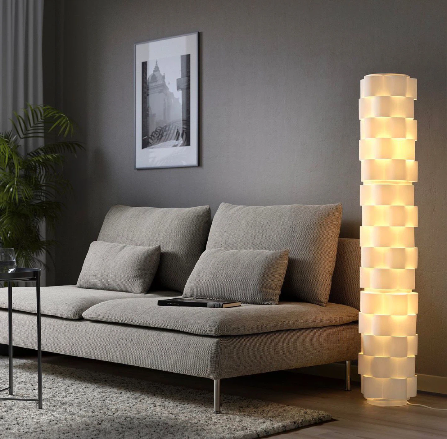 IKEA LAGTRYCK Floor Lamp White 138cm with Bulbs - photo 2