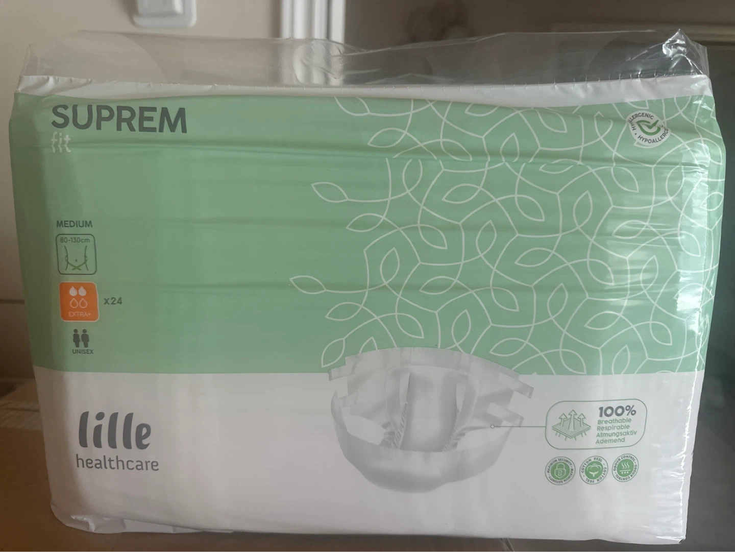 Lille Healthcare SUPREM Fit Medium Diapers - 24 count