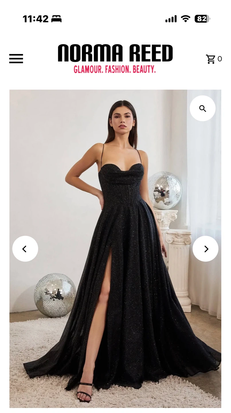 Norma Reed Black Sparkle Corset Gown - photo 2