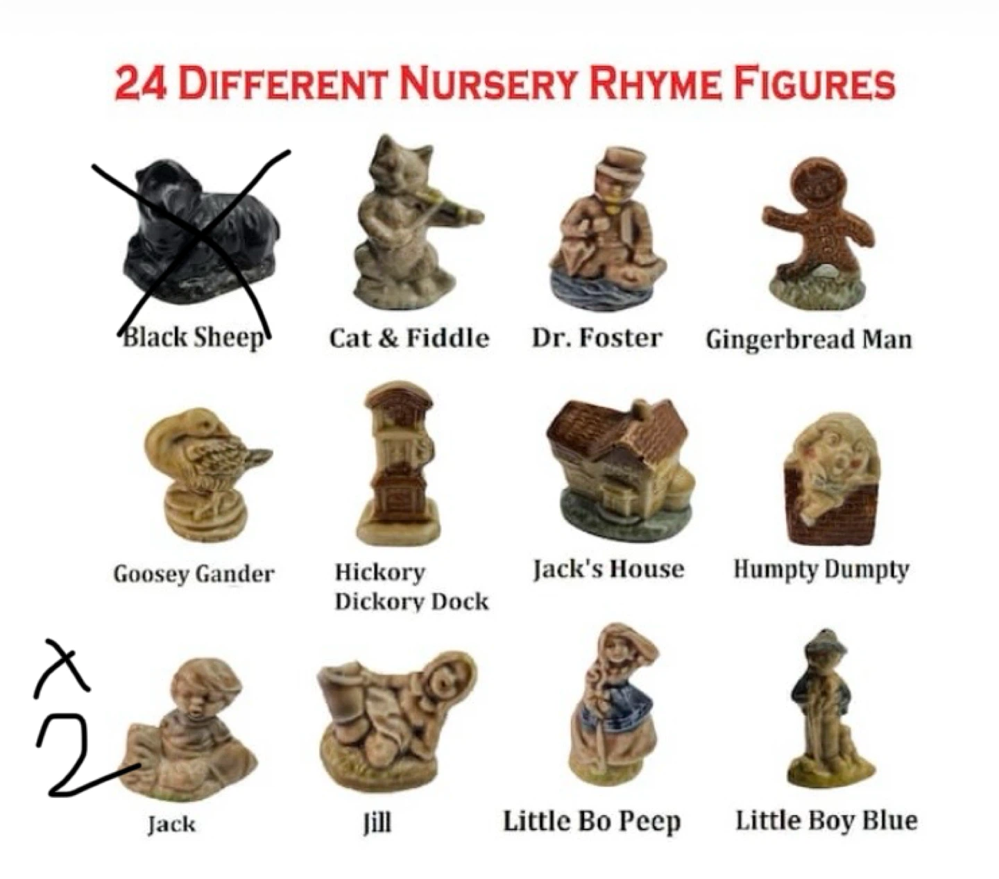 Wade Red Rose Tea Nursery Rhyme Figures - photo 2