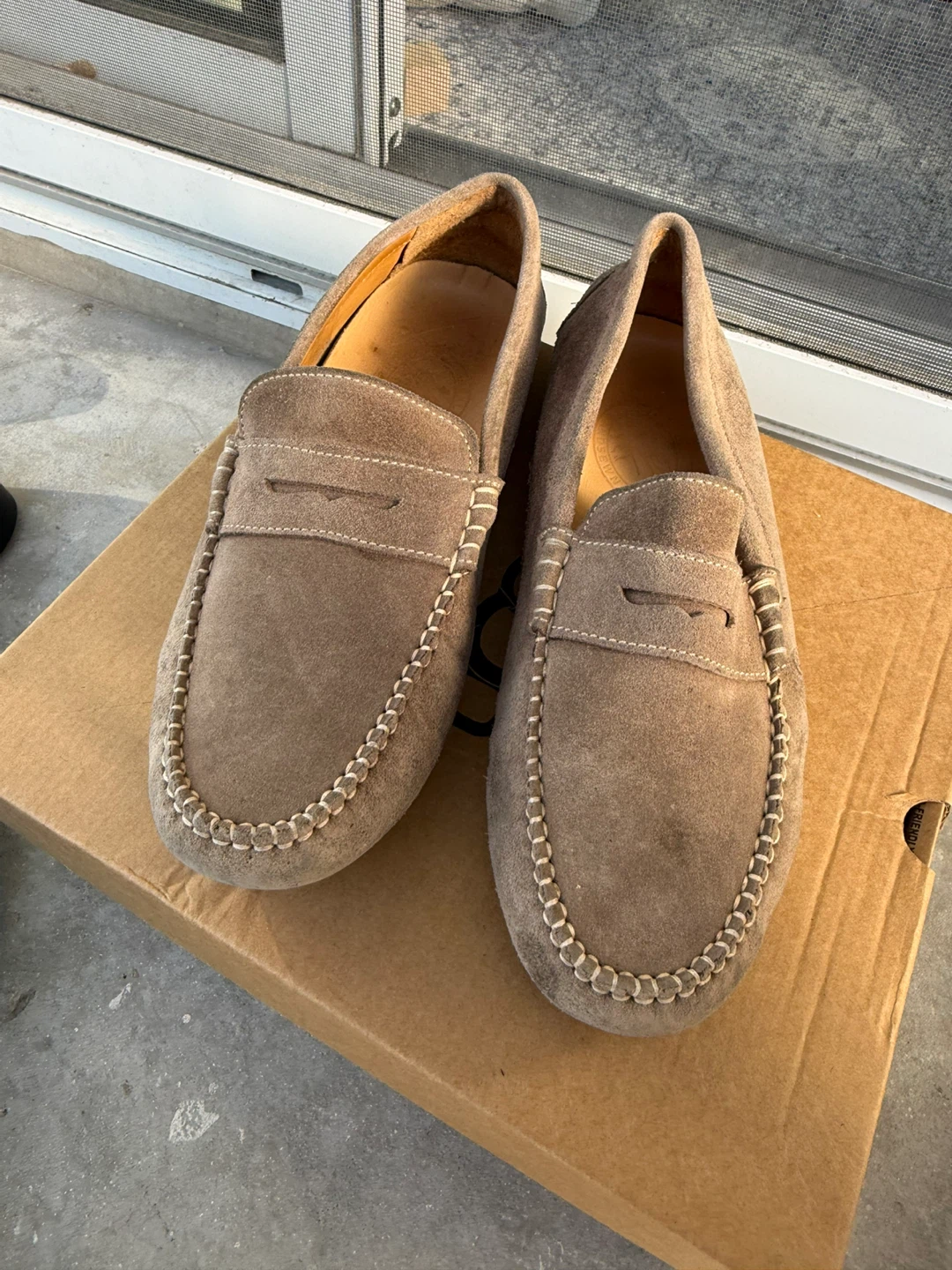 Suede Driving Moccasins - Brown size 9