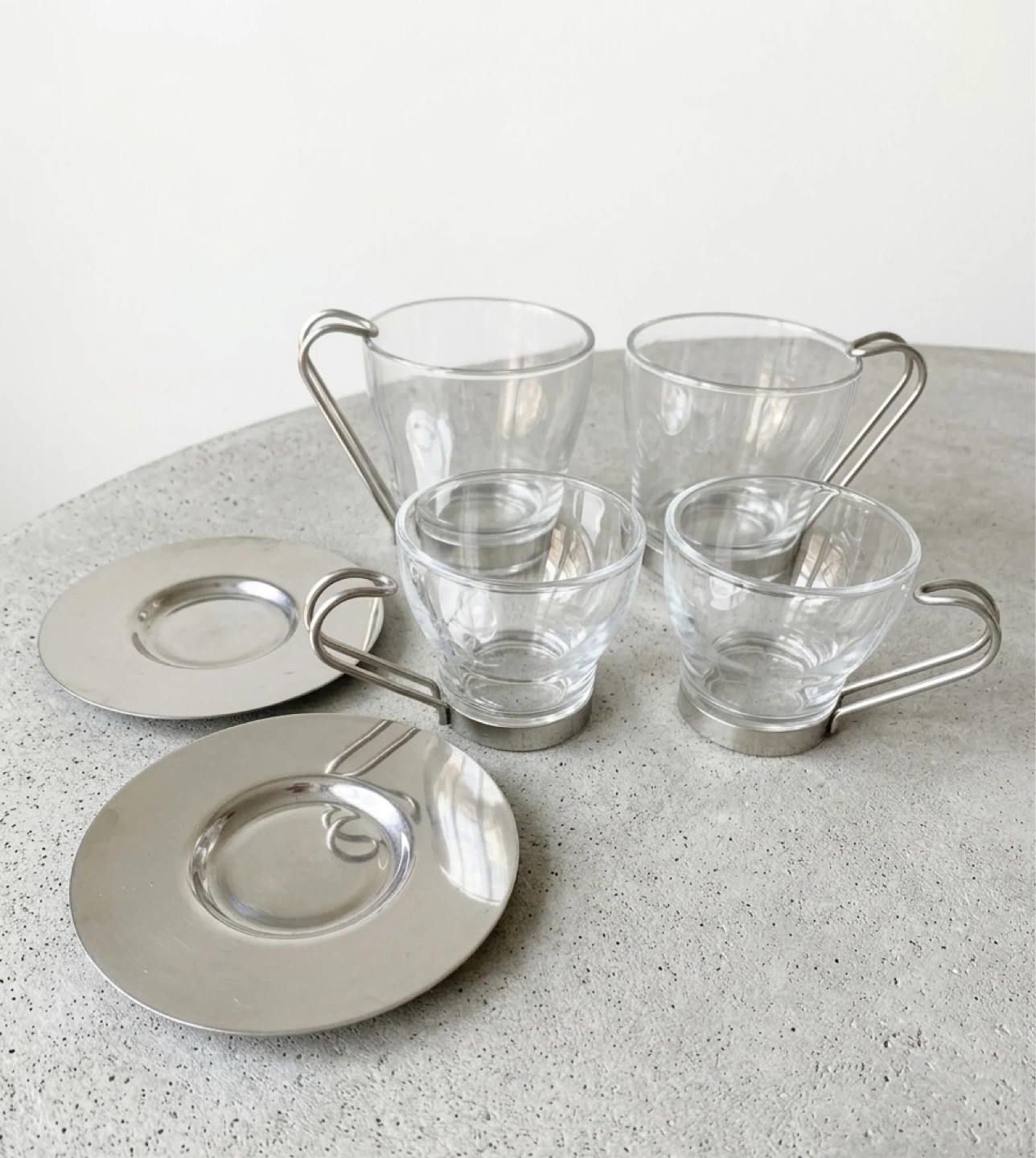 Vintage Espresso Cups with Saucers - photo 2