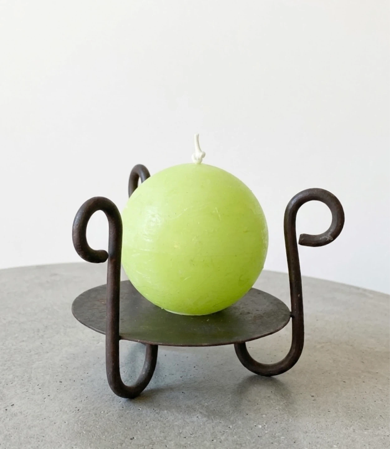 Wrought iron candle stand - Reversible