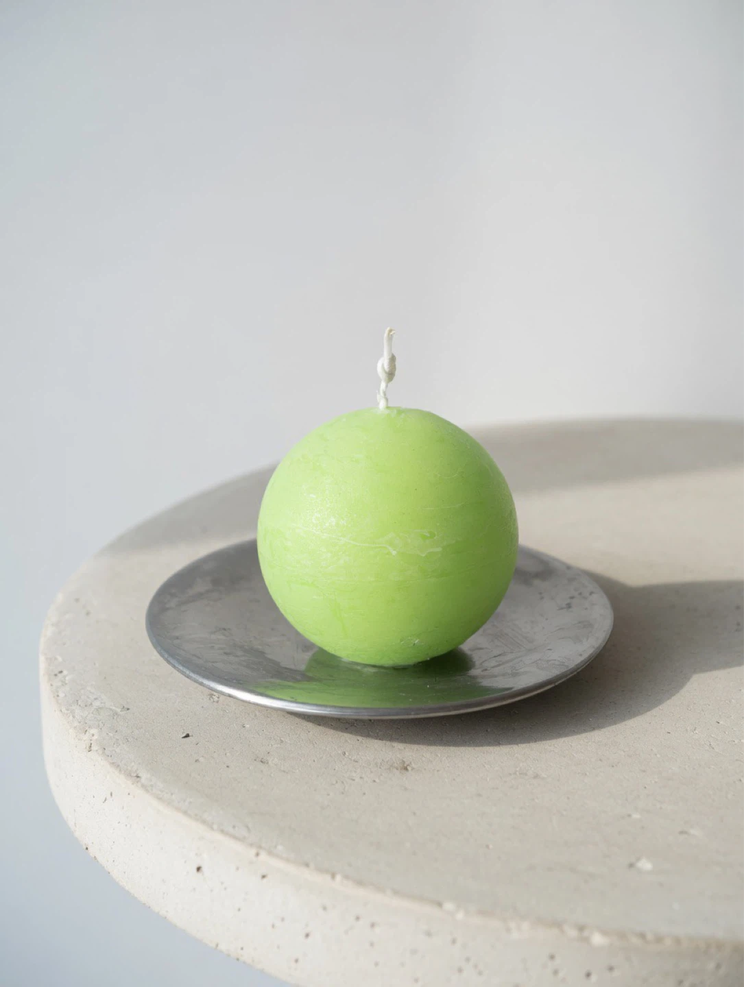 Stainless Steel Candle Holder and Ball Candle