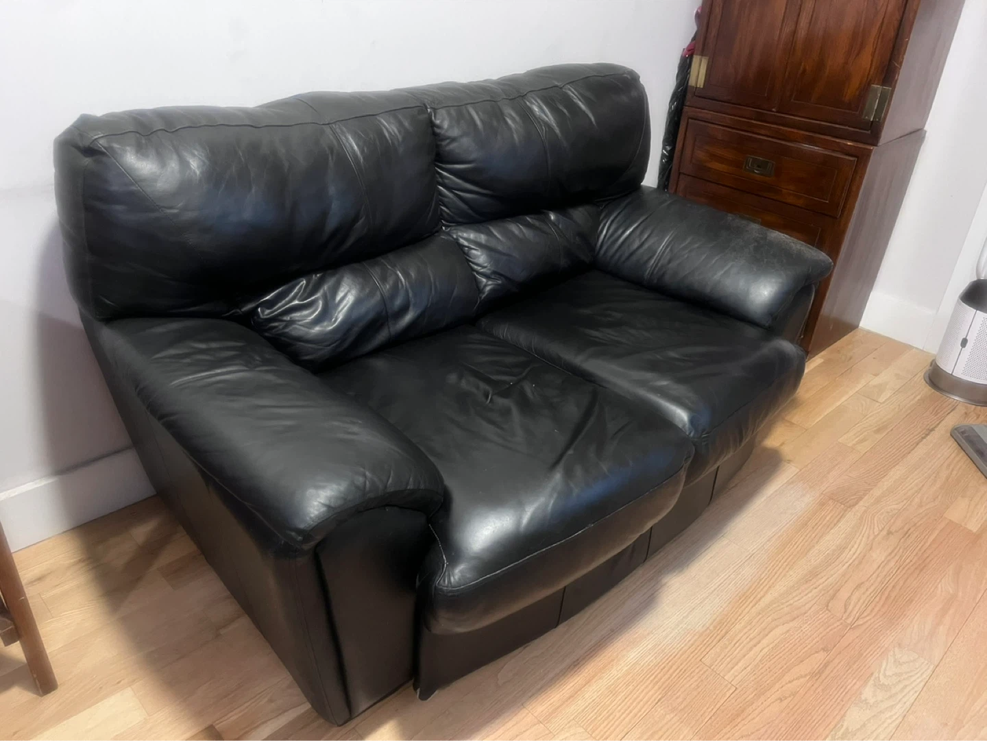 Black Leather Loveseat