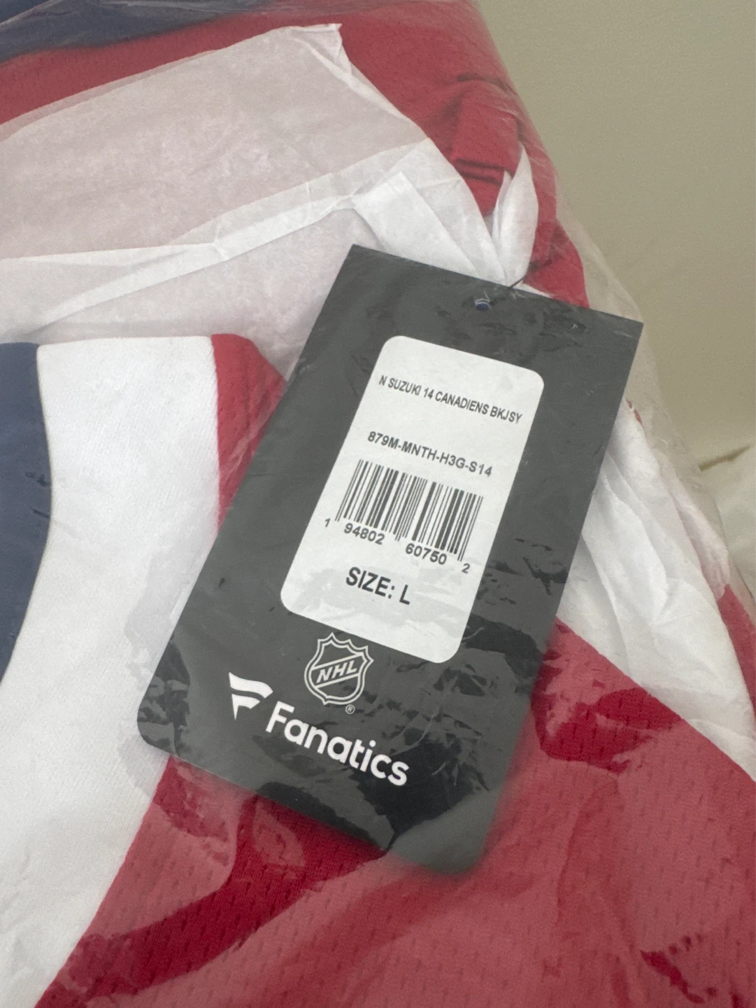 Men  Fanatics Montreal Canadiens Jersey Size L - photo 3