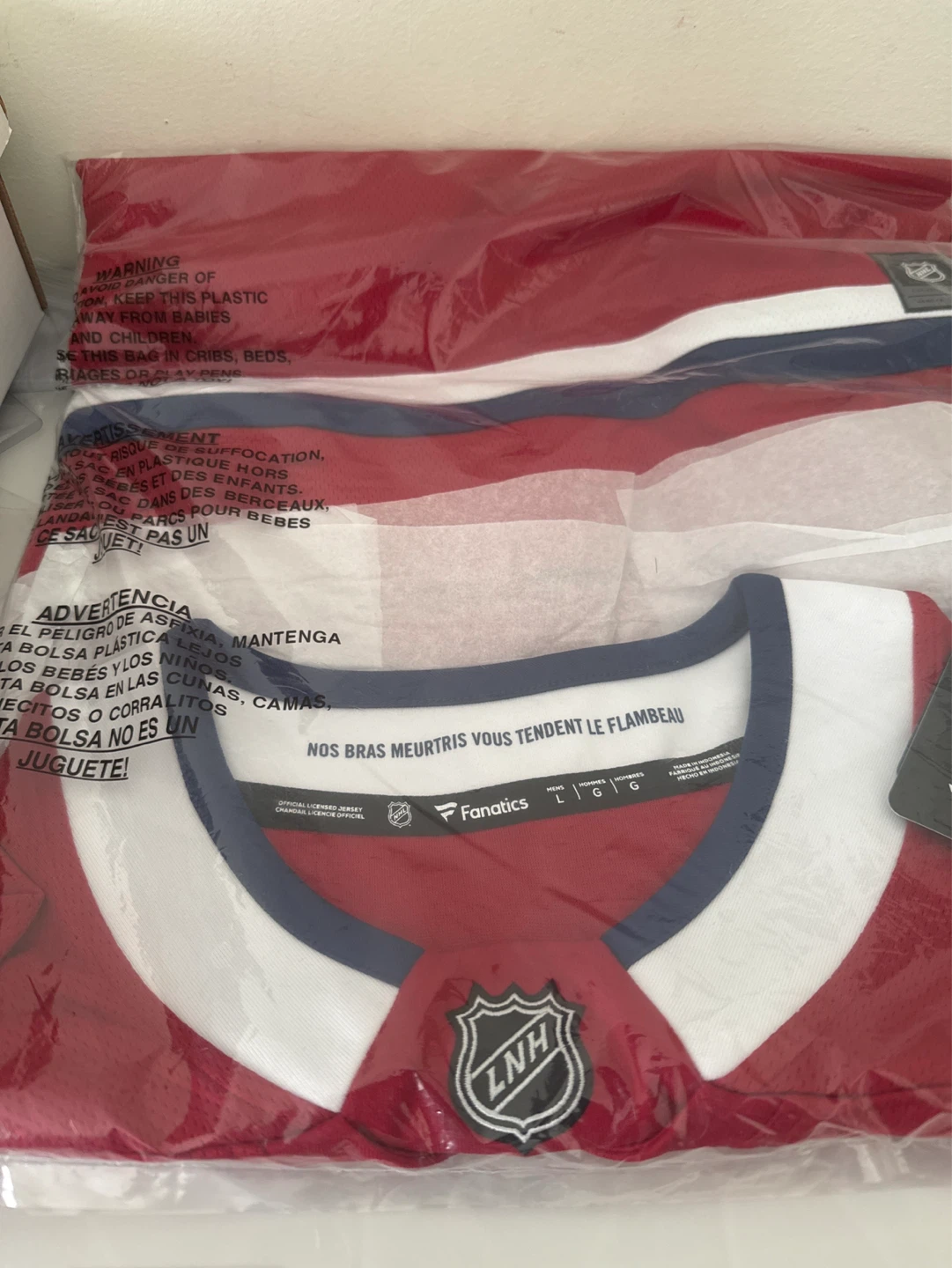 Men  Fanatics Montreal Canadiens Jersey Size L - photo 2