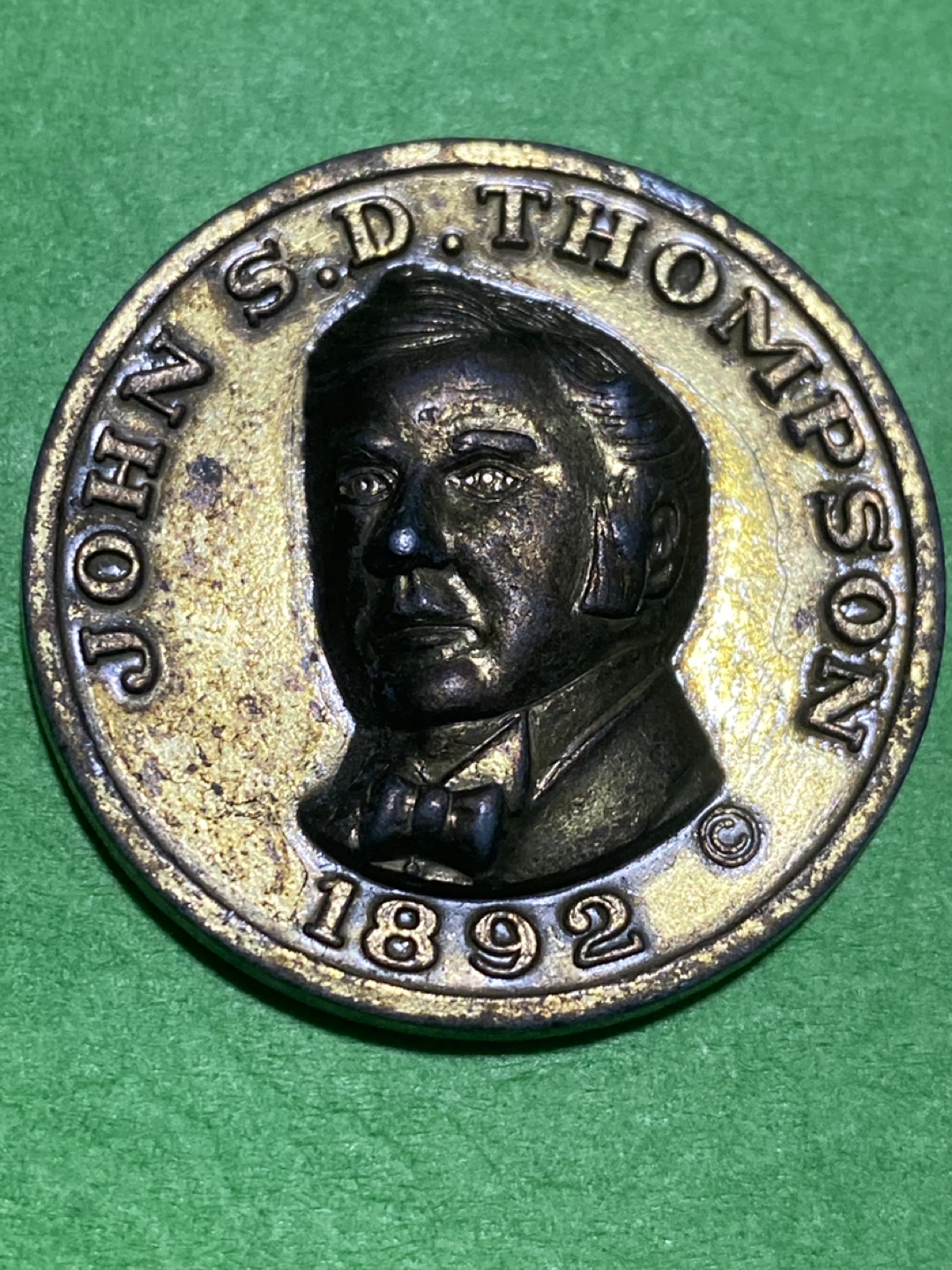 Prime Minister John S.D. Thompson Commemorative Medal 1892