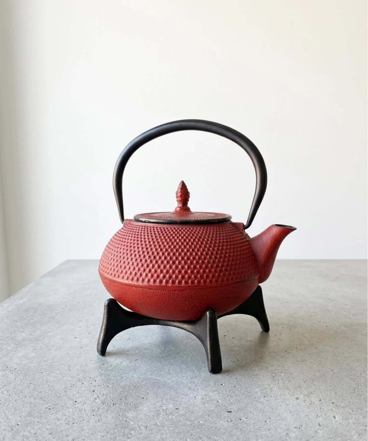 Traditional Japanese Cast Iron Tetsubin Kettle, Cups & Trivet - photo 2
