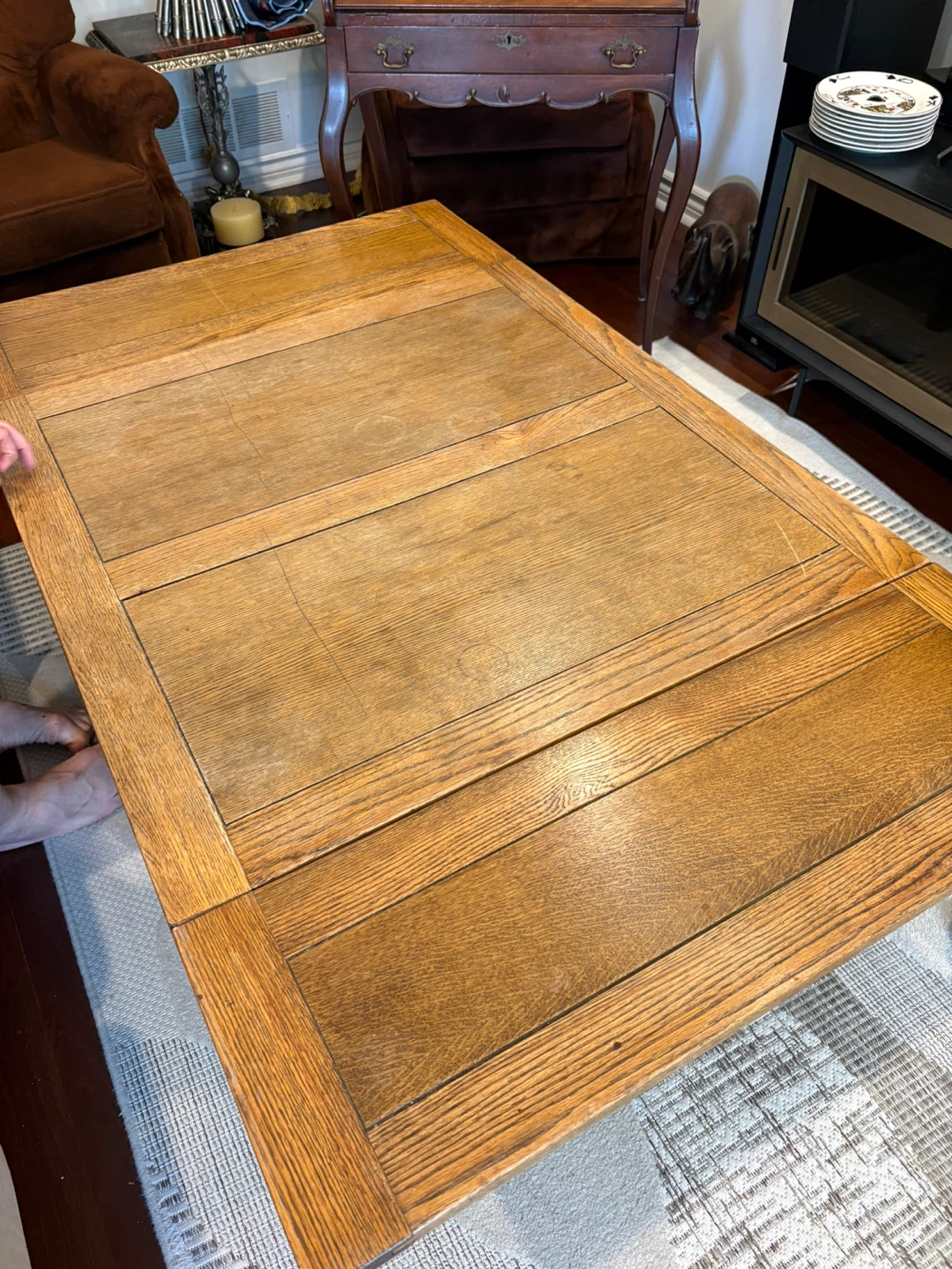Oak Extendable Dining Table - photo 3