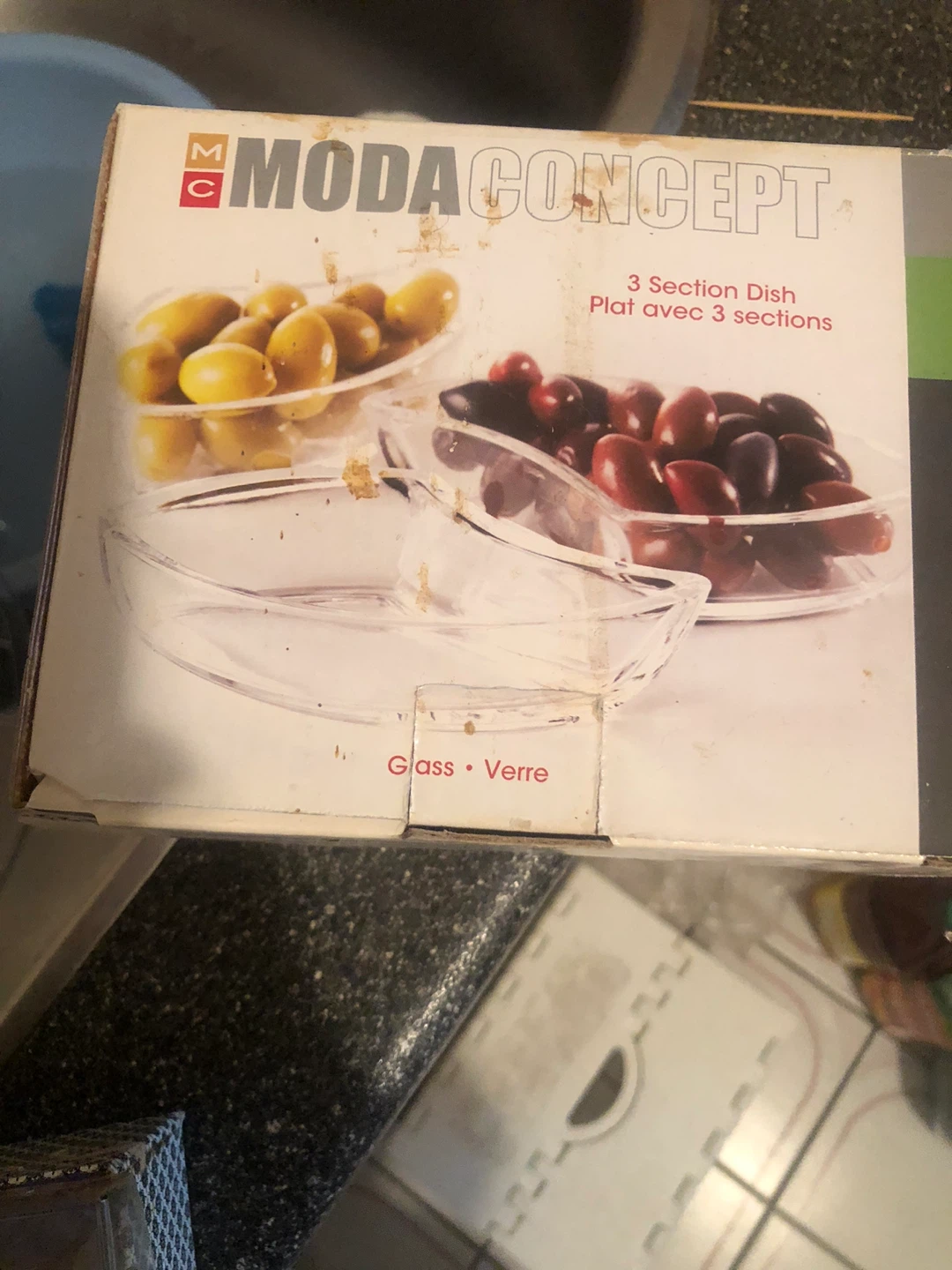 MODA CONCEPT 3 Section Glass Dish