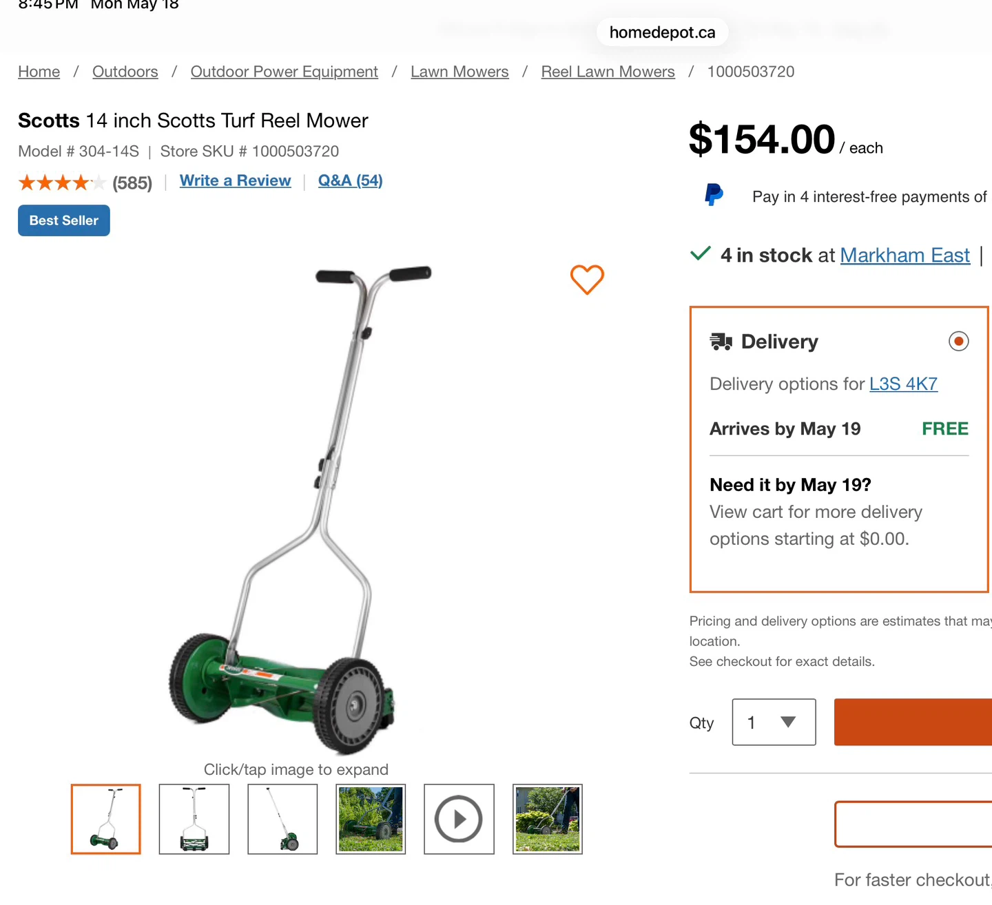 Scotts 14-inch Reel Mower - photo 4