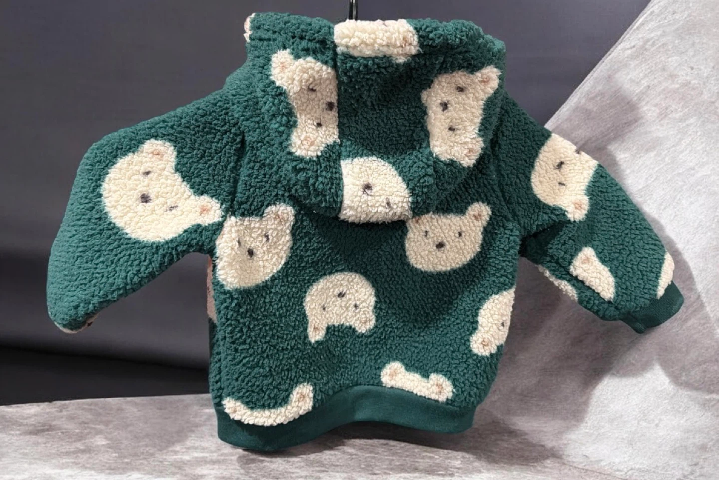 Carter's Teddy Bear Fleece Hoodie Jacket 12m - photo 2