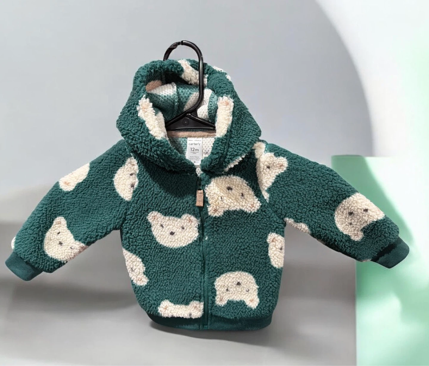 Carter's Teddy Bear Fleece Hoodie Jacket 12m
